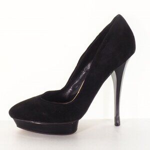 Sexy Stiletto Luminani Shoe Womens Pump Size 8.5 M Platform Black Suede